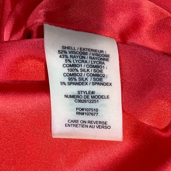 Alice + Olivia Spelling Side Peplum Dress Red 6 - Picture 8 of 11